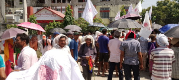 राजनीतिक दलले गरे बर्दियाको राजापुर नगरपालिकामा तालाबन्दी
